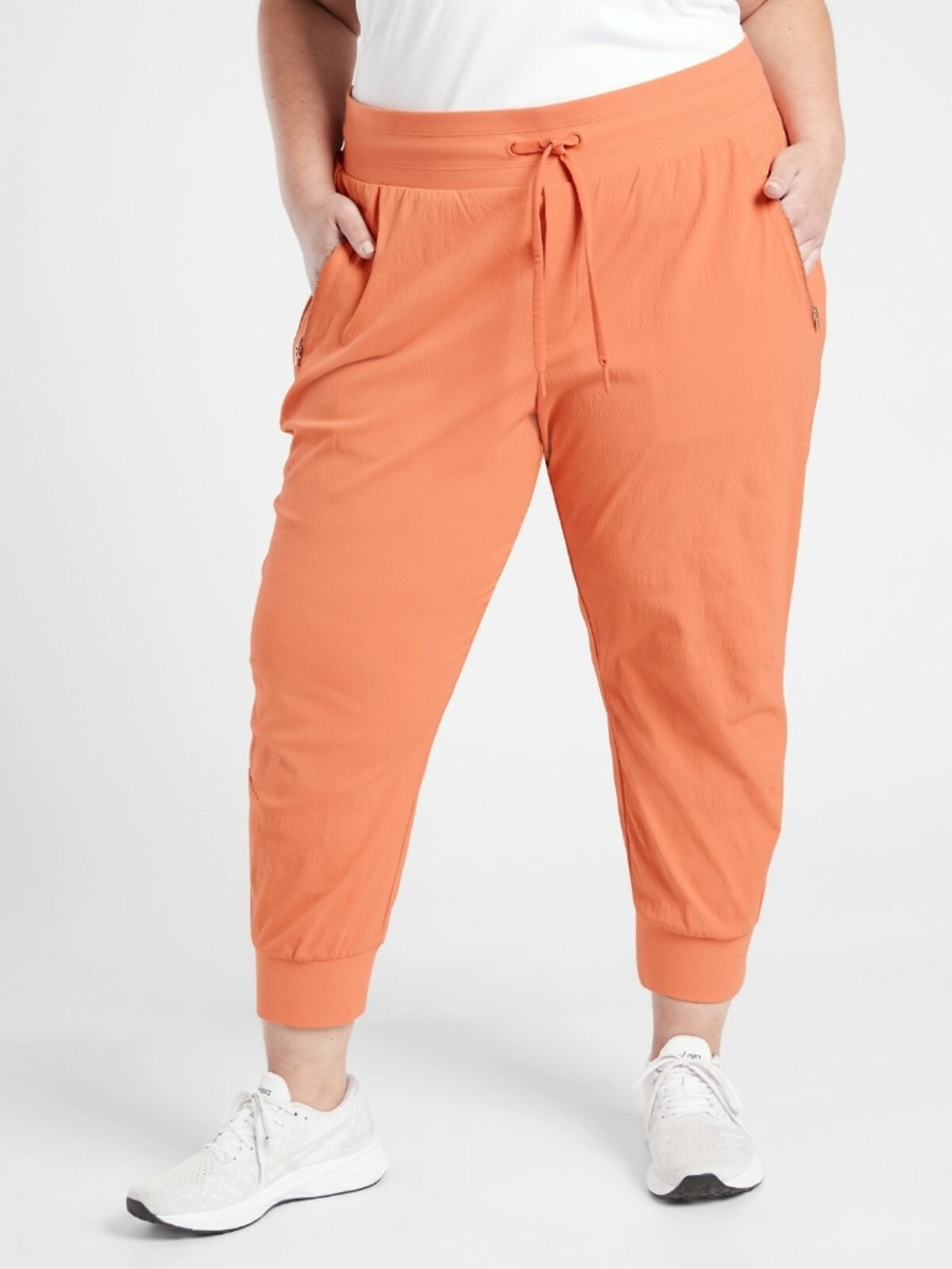 Athleta Trekkie North Crop 23" Jogger Pants Dusty Apricot Size 20